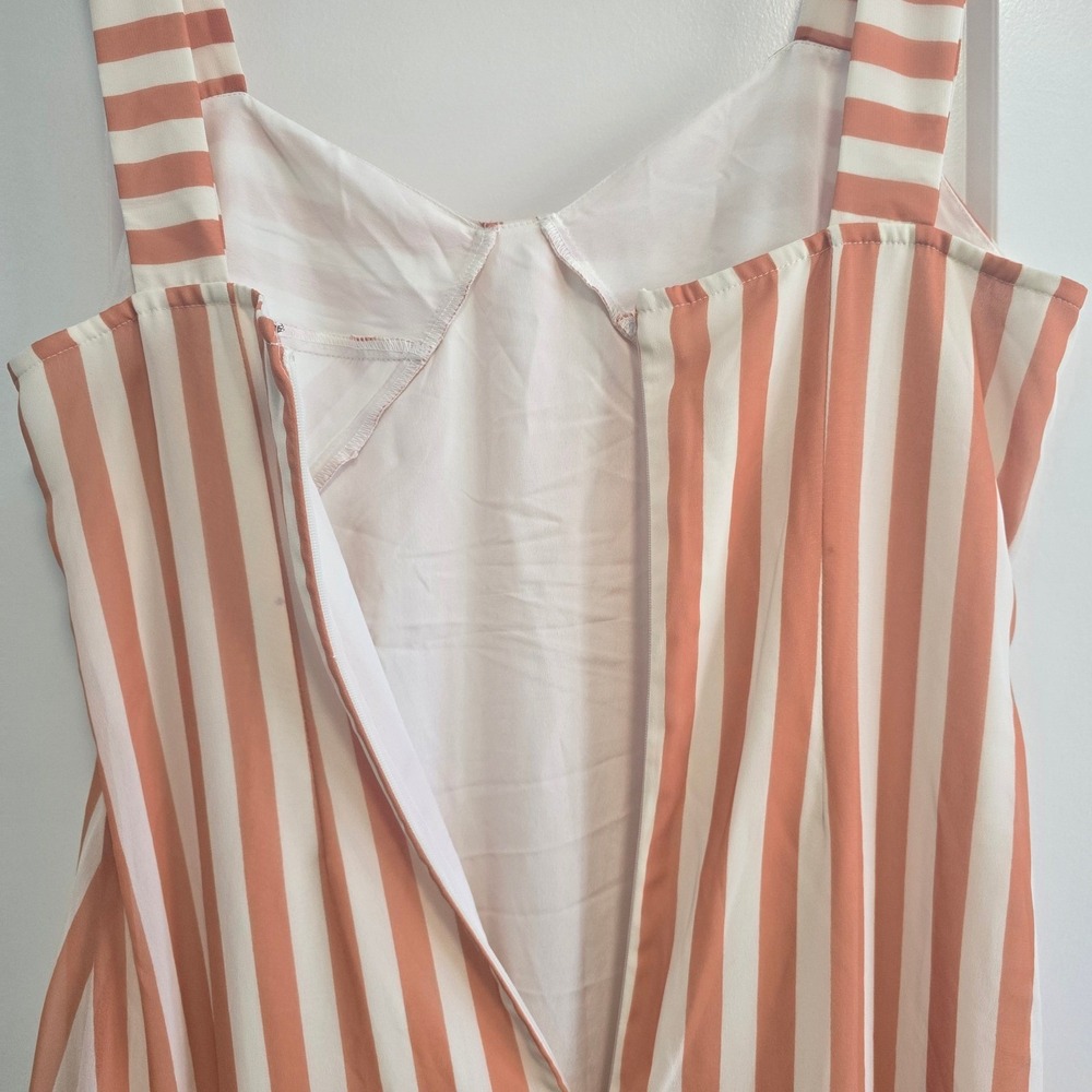 ASOS Striped Maxi Dress in Cream and orange/tan - Picture 13 of 16